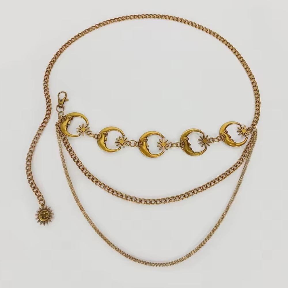 Vintage Gold Celestial Chain Belt - Picture 2 of 10